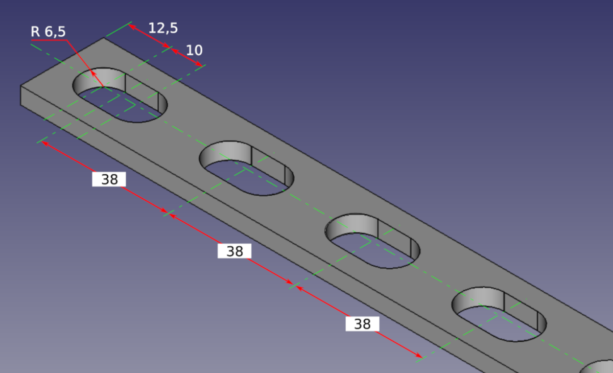 FreeCAD – Perfil padronizado